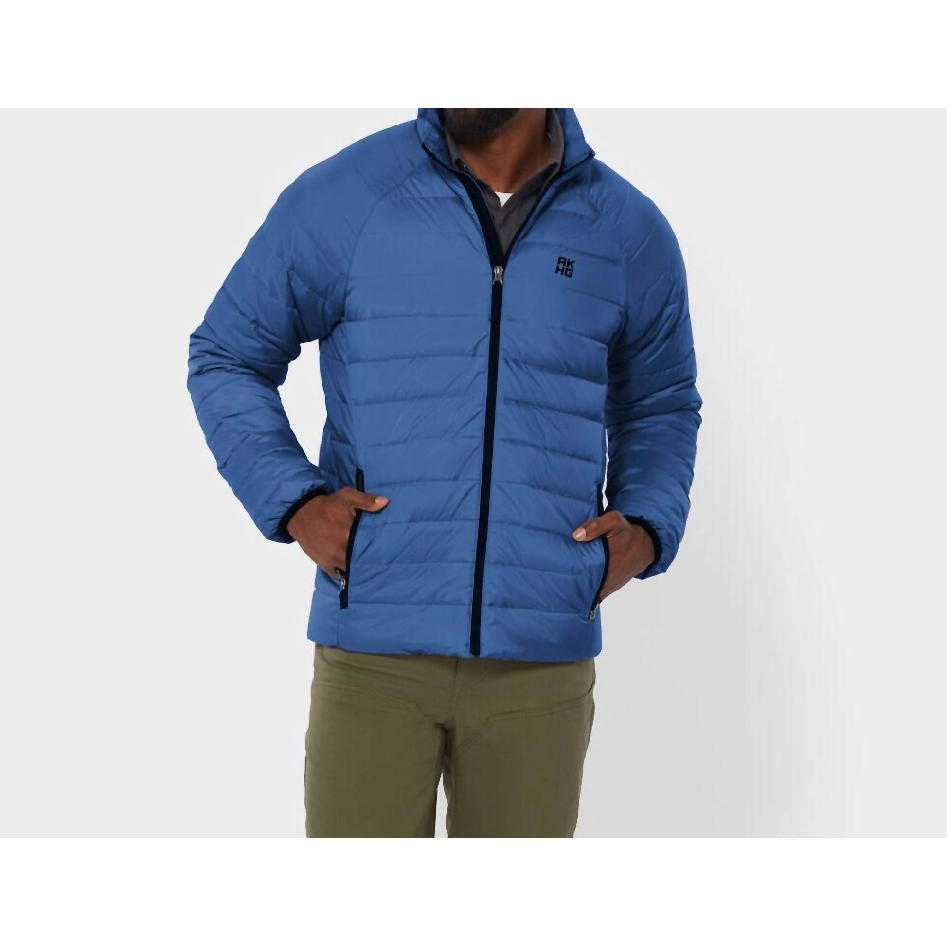 New Duluth Trading Company Mens Akhg Puffin Mock Quilted Jacket In Merchant Mar